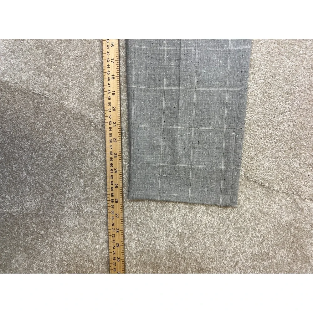 J. Crew Ludlow Slim‎ Fit Plaid Wool Silk Dress Pants Mens 28x32 Gray